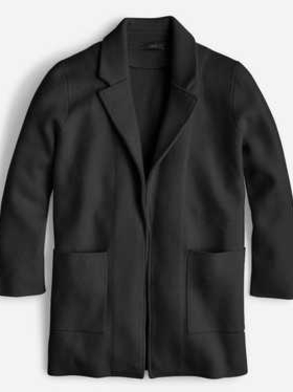 J. Crew Black Knit Blazer-Style Coat